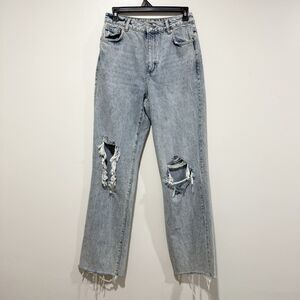 Garage Vintage Distressed 90’s Straight Raw Hem Denim Jeans Women Size 5 Size 27